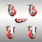 Service Caster 3 Inch 316SS Red Polyurethane Wheel Swivel Top Plate Caster Rigid SCC, 2PK SCC-SS31620S314-PPUB-RED-2-R-2 - alternate 4